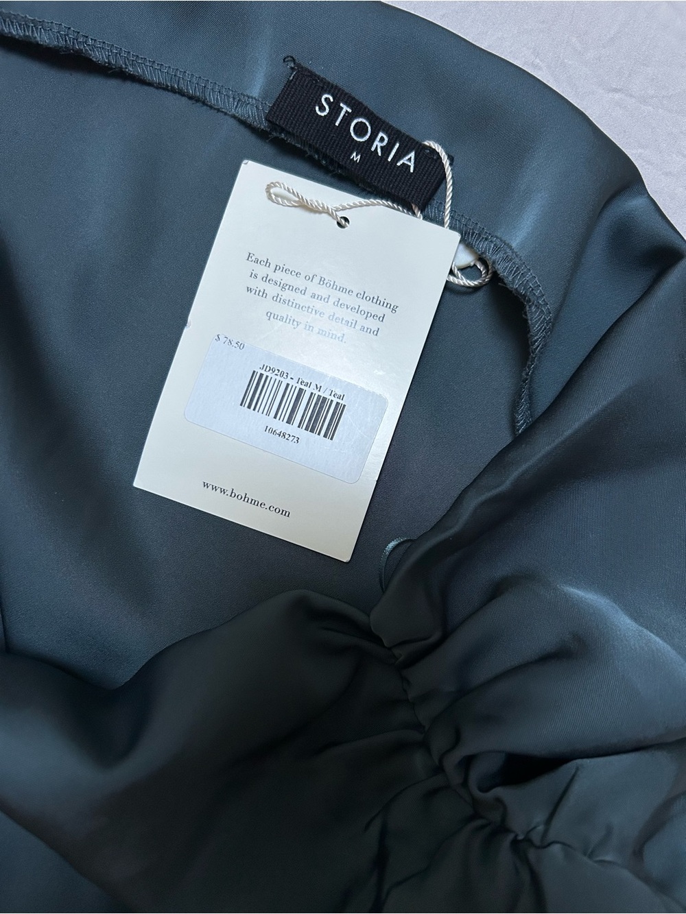 Storia Teal Blue Draped Ruched Maxi Dress - Picture 5 of 9